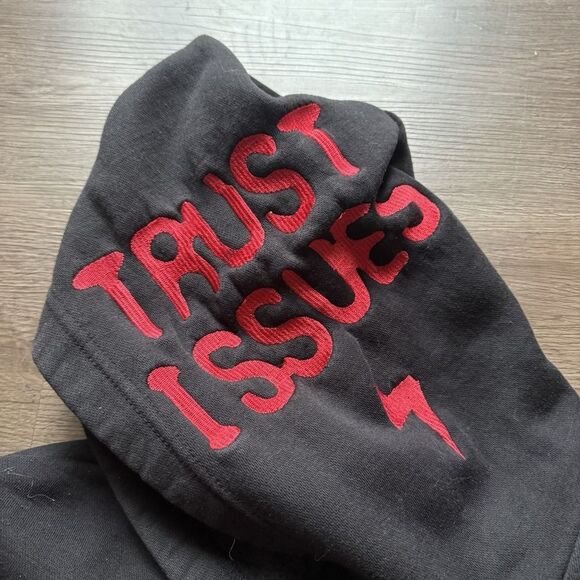 Ricchezza I Love NevHer Hoodie Size Large Rich Off My Exes 2020 Rare Black - Picture 4 of 10